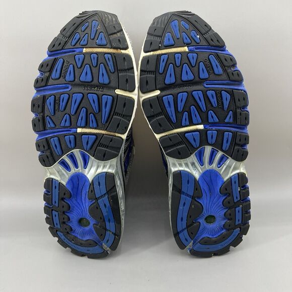 Brooks Beast 12 Running Sneakers Men Size 9.5 D Sliver Blue Mesh Comfort Shoes - Picture 7 of 8